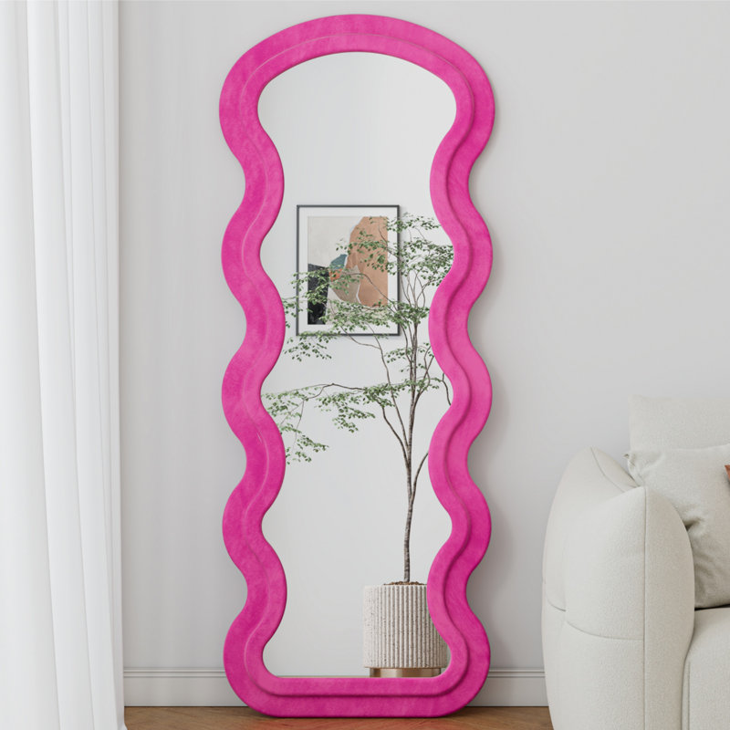 Exquis miroir artistique pleine grandeur pour la décoration intérieure, Rose