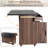 Kitchen Island with Trash Can Storage Cabinet, Drop Leaf, Spice Rack & Drawer-1299326588