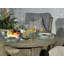 WENTWORTH 4 Seater Round Highback Comfort Dining Set (1 x 110cm Table & 4 x Chairs inc Cushions)