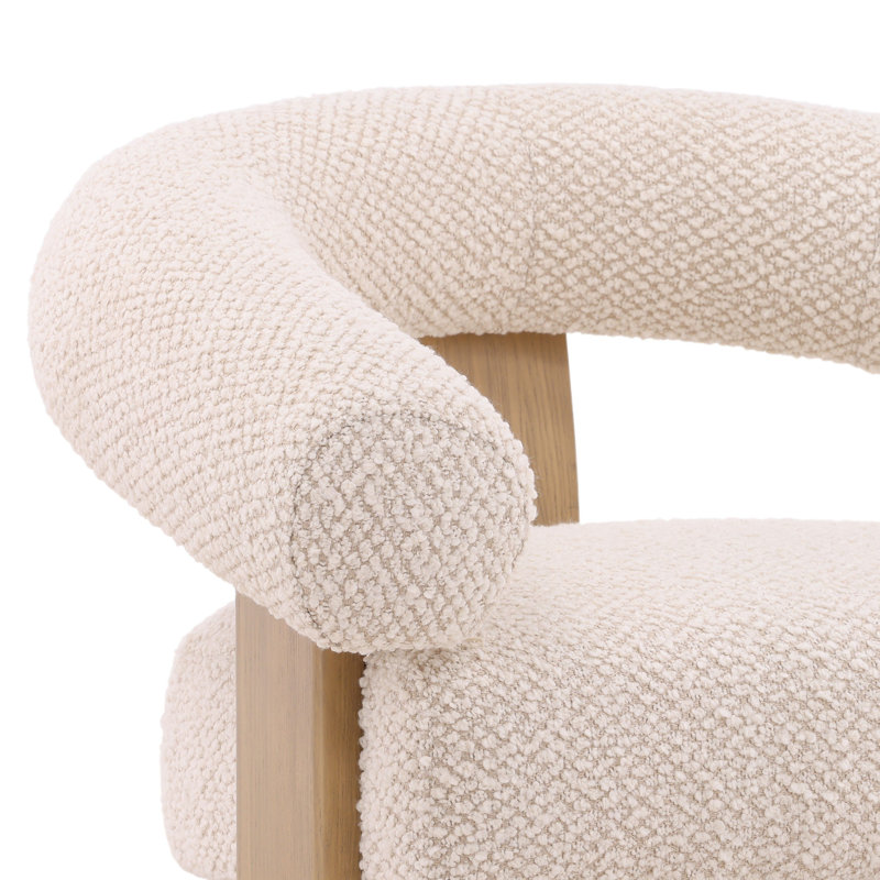 Frankie Polyester Occasional Chair, Cream, Cream