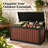 Decksplore 210 Gallons Wood-Look Water Resistant Resin Lockable Deck Box