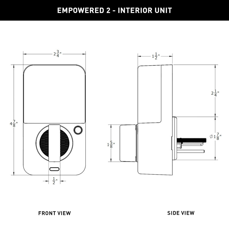 Emtek EMPowered à 2 touches tactiles, avec Bluetooth-Wi-Fi et pêne dormant,, Bronze frotté à l'huile