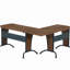 Bureau de luxe en forme de L avec option de bureau d'équipe intégré