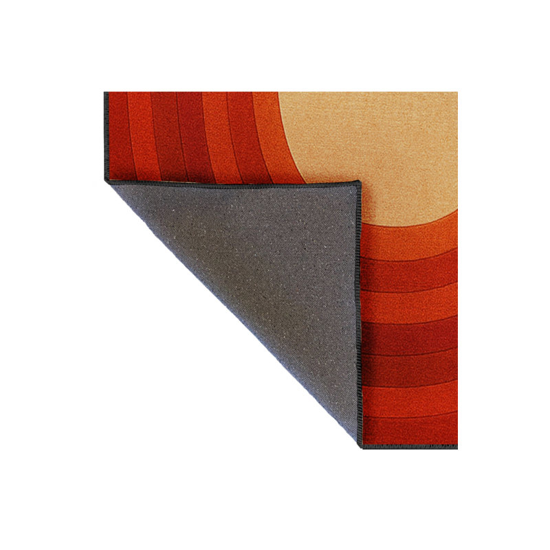 Tapis bleu tissé lavable rétro Mosso, 2' x 2'11"