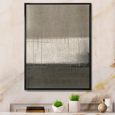 «Brown Meets Beige Abstract Stripes III», reproduction d'art moderne et contemporaine sur toile