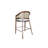 Upholstered Counter Stool with Solid Wood Frame