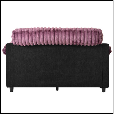 Chaise Lounge Sofa with Two Throw Pillows