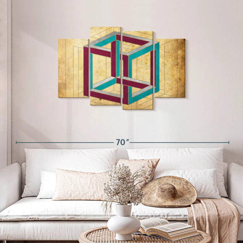 Illusion de cube géométrique