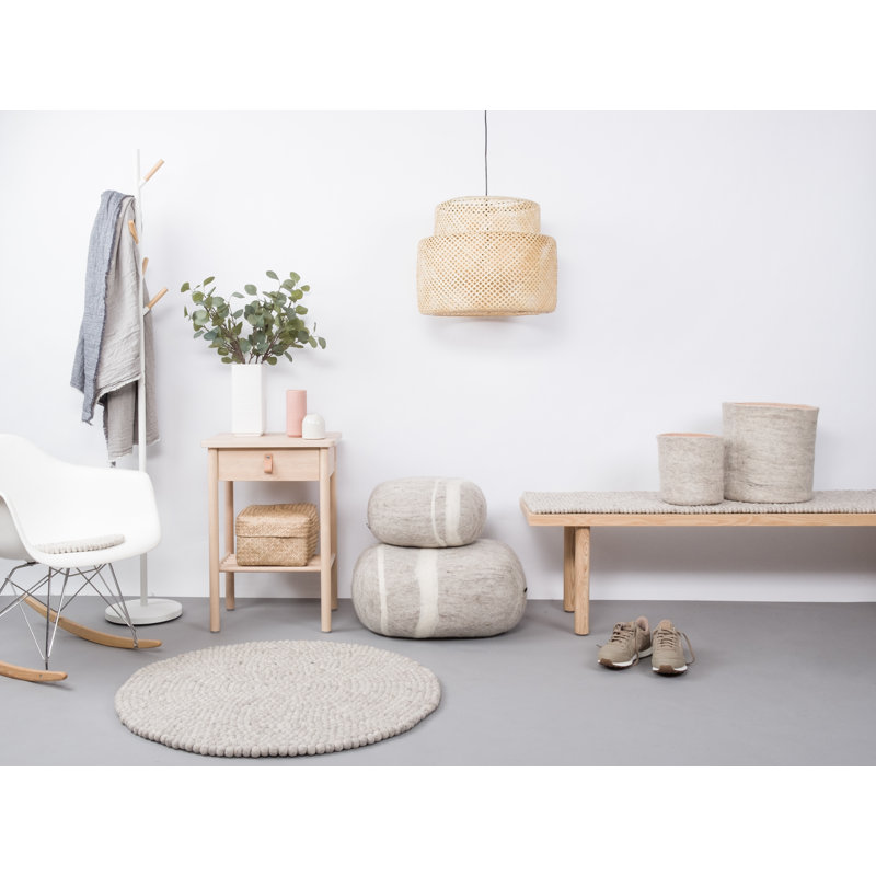 Béla Wool Hand Woven Area Rug, Round 70cm
