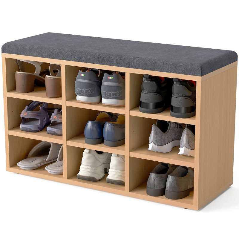 9 Pair Shoe Storage Bench
