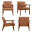 Faux Leather Accent Chair (Flat Arms)-100932157-91132064