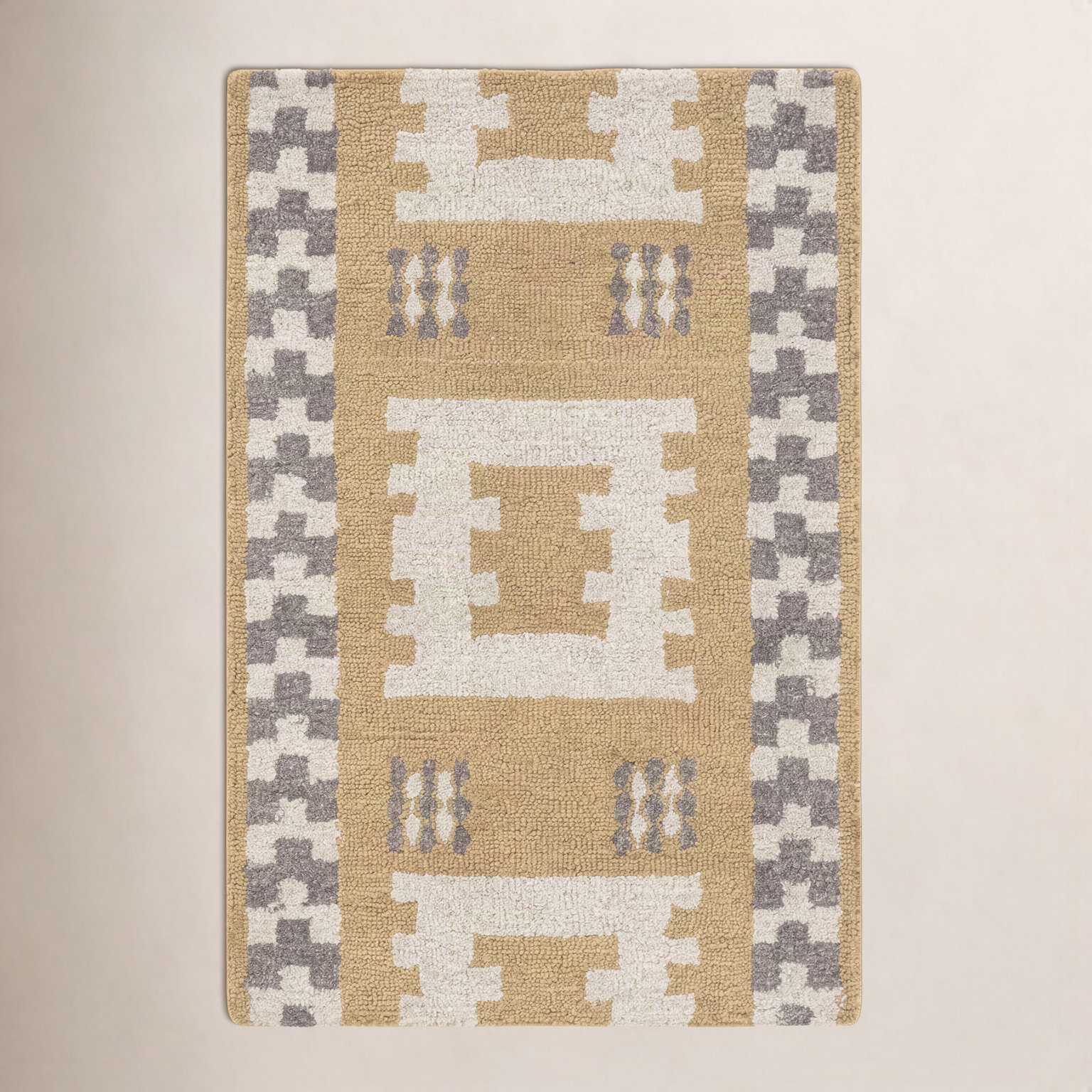 Elsey Hand-Tufted Geometric Wool Rug, Rectangle 2' x 3'