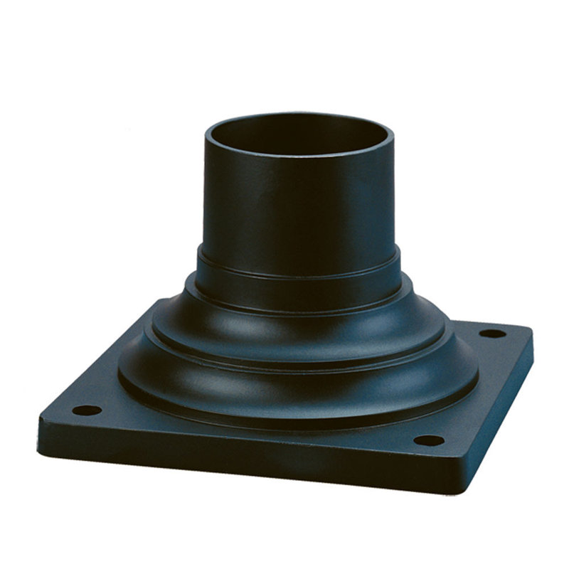 Matte Black Cast Aluminum Pier Mount Adapter