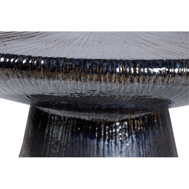 Ceramic Furniture Outdoor Round Coffee Table, Smoke