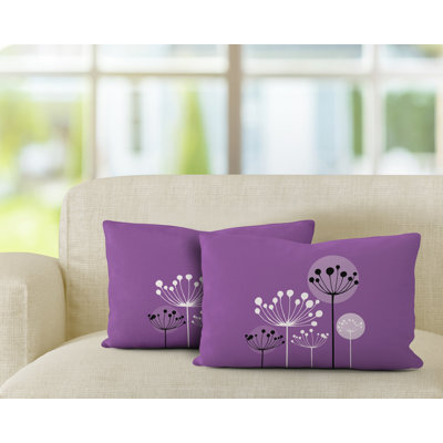 Floral Outdoor Reversible Throw Pillow