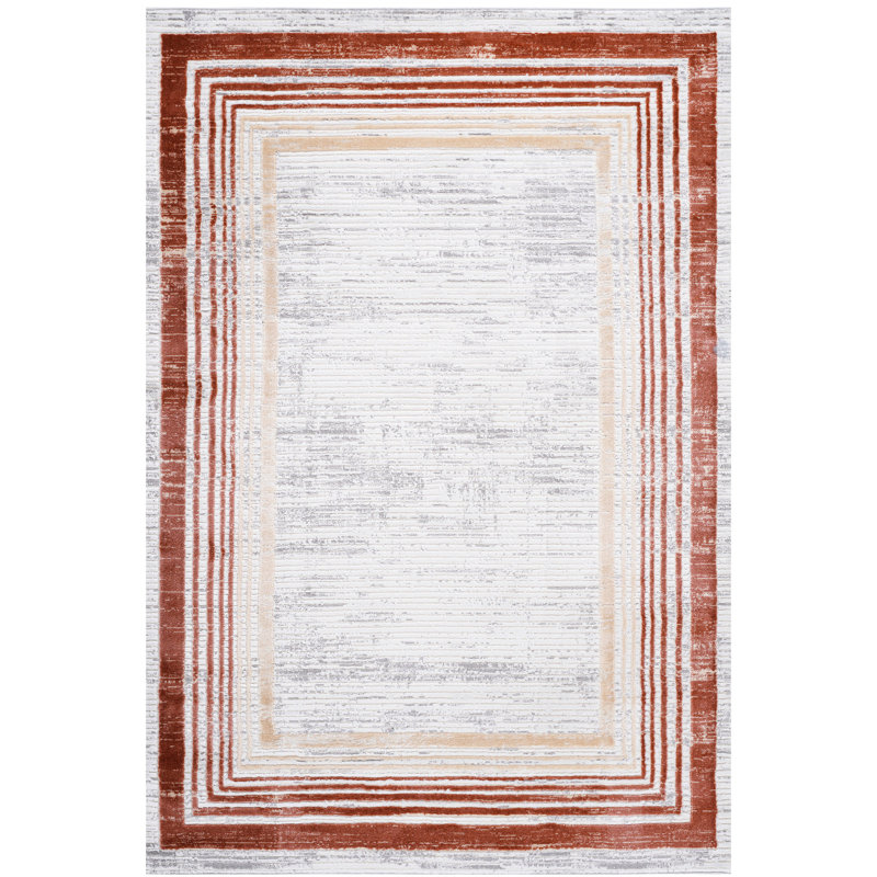 Tapis tissé et tissé 8 x 10, brun