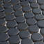 Hudson Penny Round Matte Black 11-7/8" x 12-5/8" Porcelain Mosaic Tile
