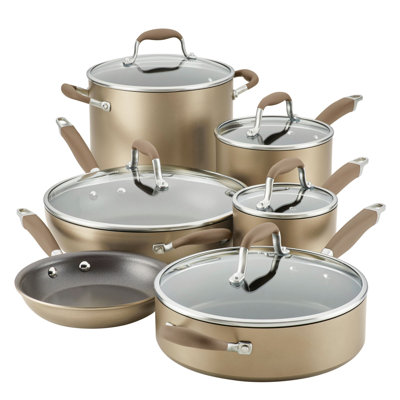 Anolon Advanced Home Hard Anodized Nonstick Cookware Set, 11 Piece