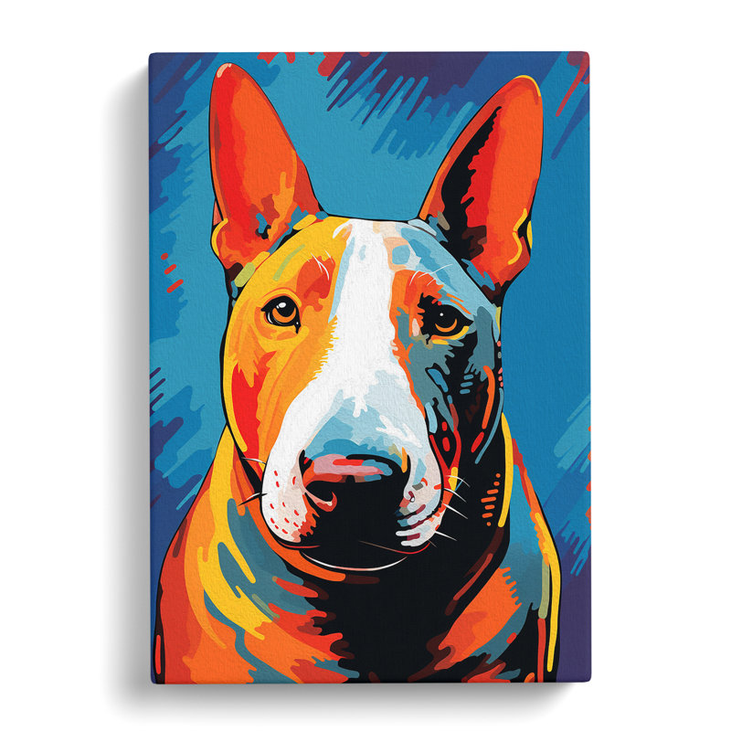 English Bull Terrier Pop Art No.2 - Wrapped Canvas