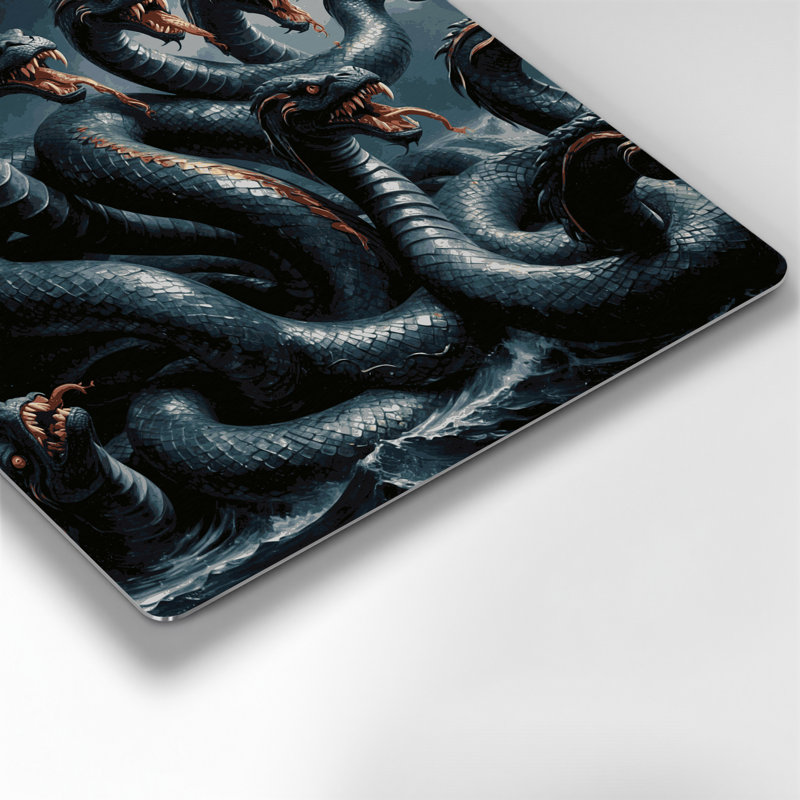 Art mural en métal Sci Fi Hydra, H 144 po x l 144 po x P 0,05 po
