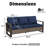 Creal 75.2'' Wide Reversible Wicker Patio Sofa with Cushions-633514838