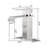 Waterfall Spout Single Handle Bathroom Tap, Made Of Stainless Steel, Brushed Nickel Sink Faucet With And Handle, Long-Lasting Steel-121638998