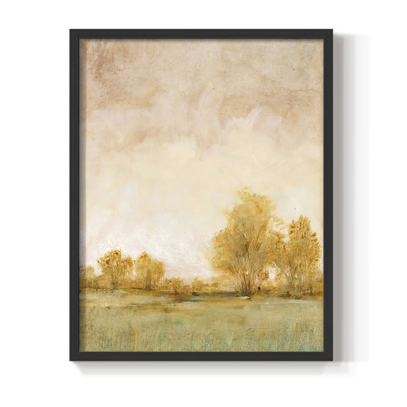 «Carefree Day I», reproduction encadrée - bois massif, Noir, H 20 po x l 16 po