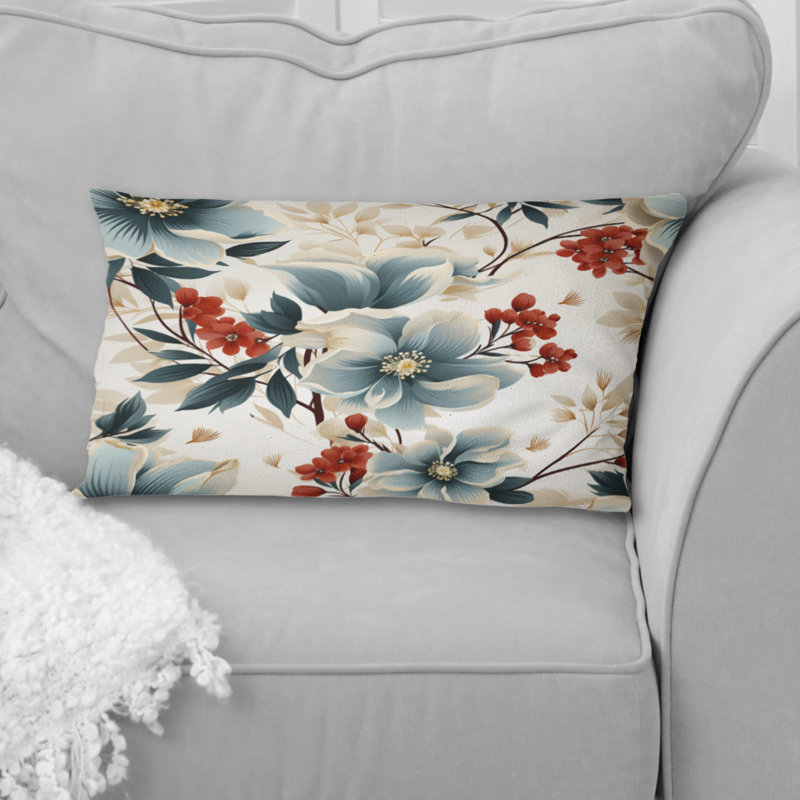 Motif floral zen rouge et blanc - imprimé floral