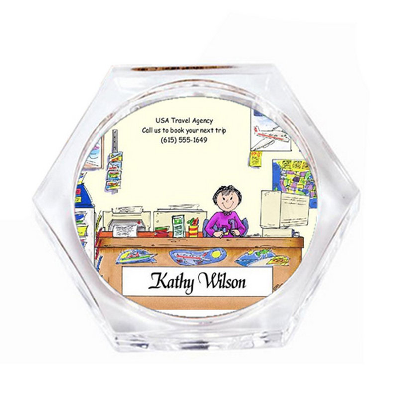 Sous-verre agent de voyage