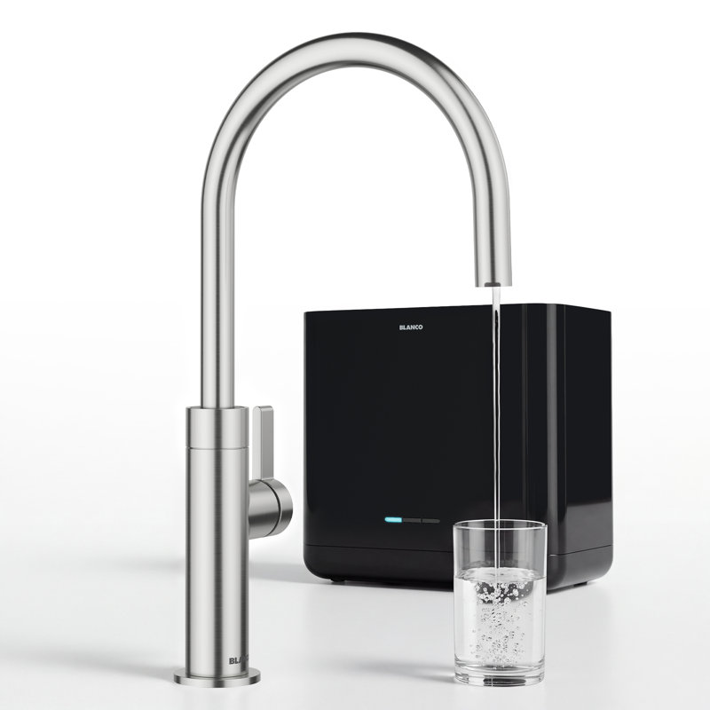 BLANCO AQUA Under Sink Water Filtration System + Culina II BEVERAGE Faucet PVD Steel, Stainless Steel