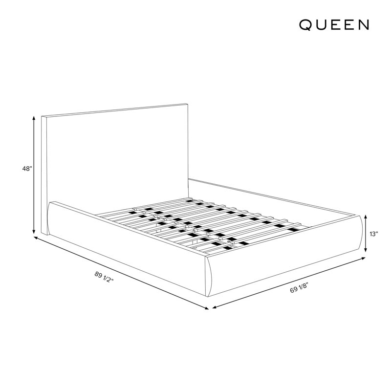 Perigold Upholstered Bed, Cream, Queen