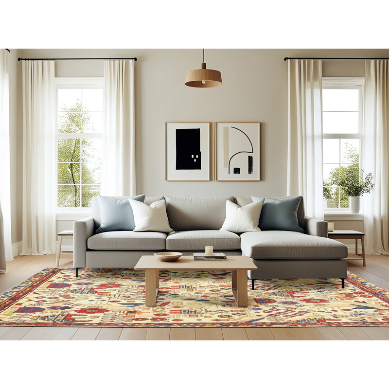 Oriental Indoor Rug, Rectangle 6' x 9'