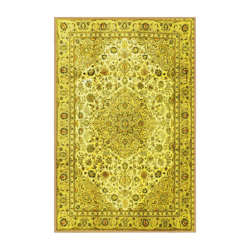 Tapis traditionnels jaunes Traditional 3900, Rectangle 2 pi x 3 pi