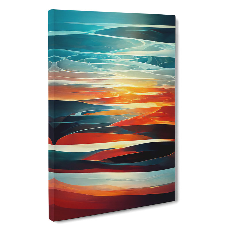 XC1022-4303X Sunset In Abstract No.5 - Wrapped Canvas Print, 50cm H x 35cm W x 3cm D