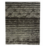 Yuki Striped Area Rug in Black/Gray/Neutral