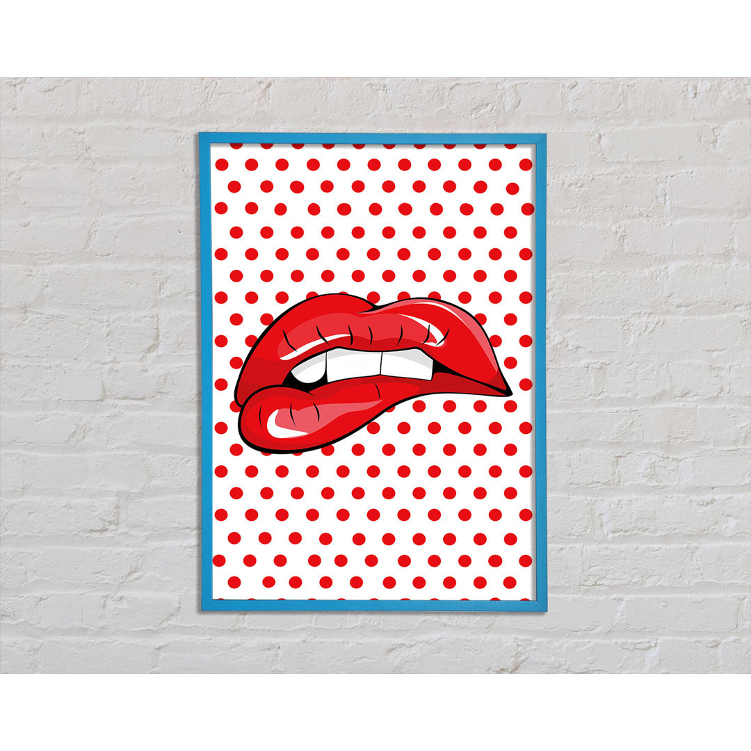 Red Lips 1 Gerahmter Druck Wandkunst