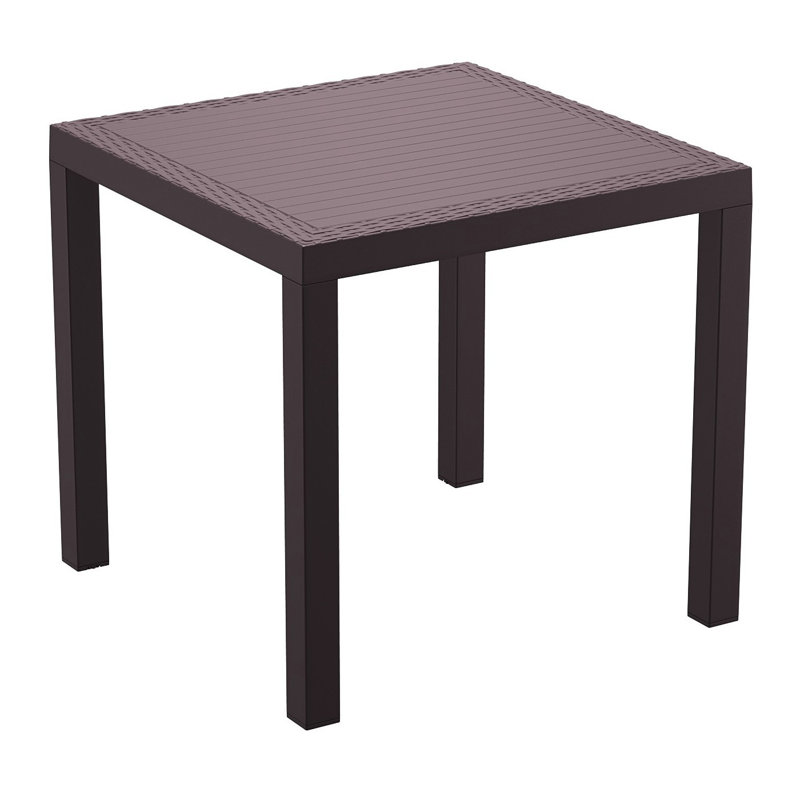 Diaz 4 - Person Patio Dining Set with Square Table, Brown