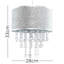 33cm H Cotton Blend Drum Pendant Shade ( Slip-On ) in Silver