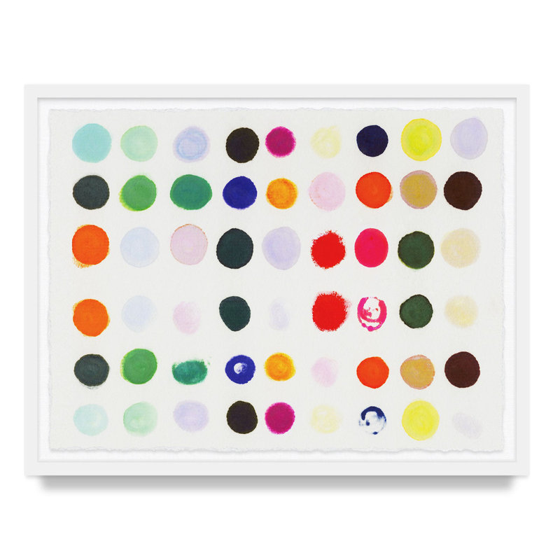 Dots #4 By Kristi Kohut, White Wood, 30" H x 40" W