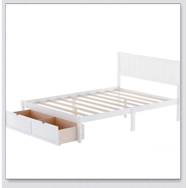 Platform Bed With Under-Bed Drawers