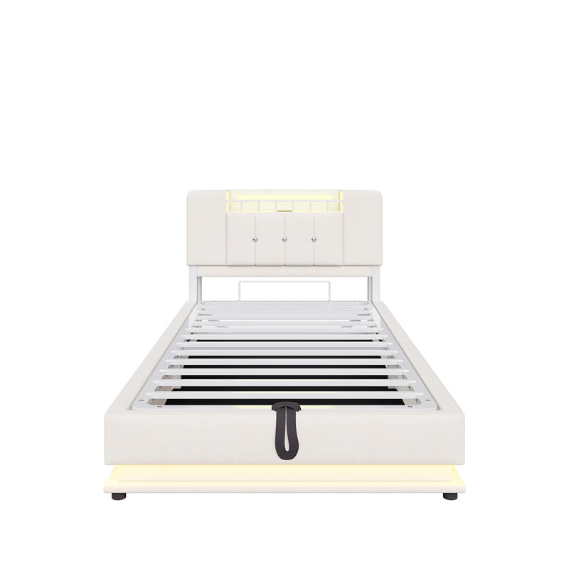 Ottoman Storage Bed, Beige