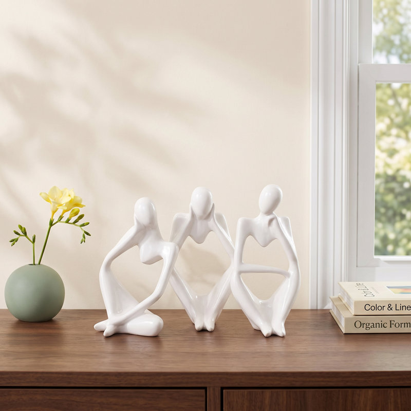 Contentment Ceramic Sculpture- Set of 3