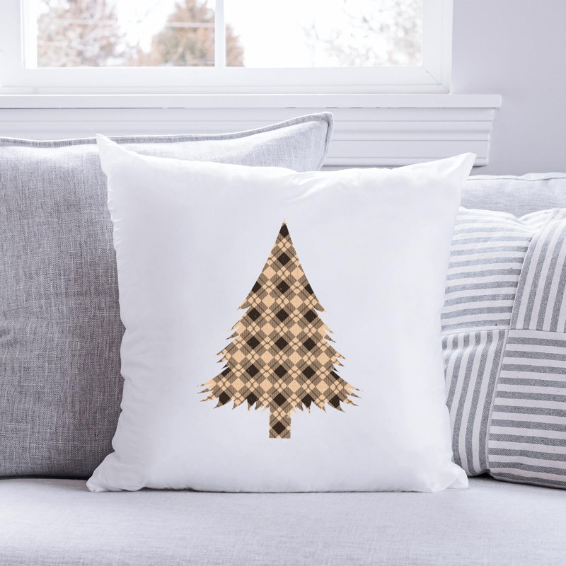 Christmas8_3 Polyester/Polyester Blend Reversible Throw Pillow, 14" x 14"