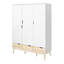 Litzy 3 Door Manufactured Wood Wardrobe
