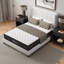 Grand matelas en gel de refroidissement de 12 pouces, eau, relief, compatible avec un cadre réglable, abat-jour gris et blanc, noyau en mousse viscoélastique, transfert de ressorts à faible mouvement, apparence de la base, centre-723585986