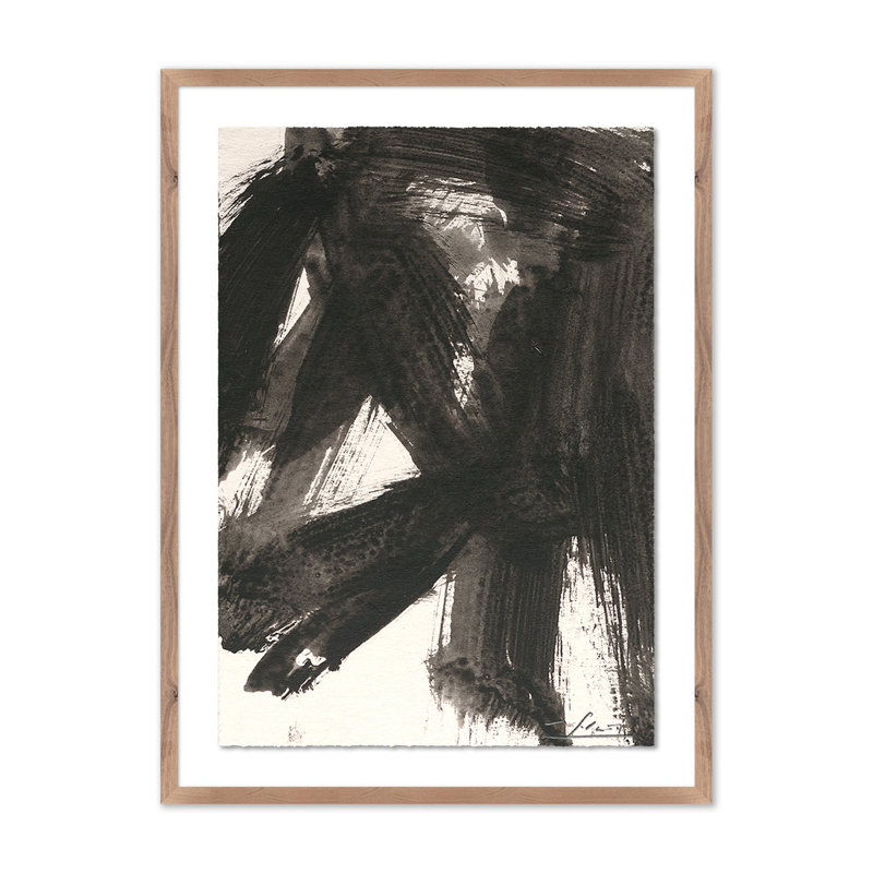 No. 16 Painting by Valeria Sidanez, Rustic Walnut Framed, 60" H x 40" W