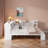 L-shaped Daybed With Storage Cabinets, Shoe Cabinet And Usb Ports-714449293