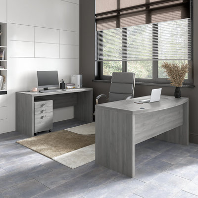 Ensemble de bureau, crédence et classeur 3 pièces Echo