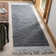 Exley Hand Woven Leather/Cotton Solid Color Rug in Dark Gray