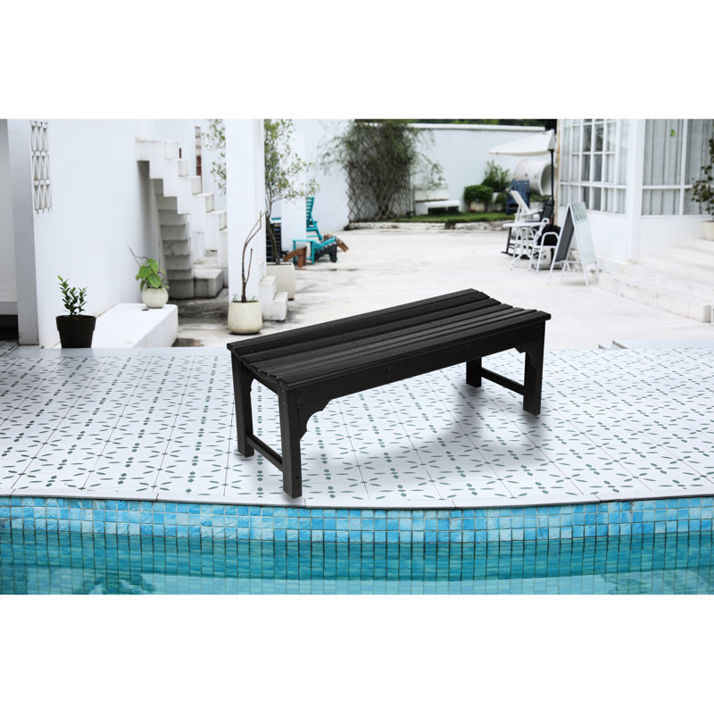 Banc protégé - capacité de 500 lb, pour la cour, le patio, le balcon, les jardins noirs, la météo,, Noir